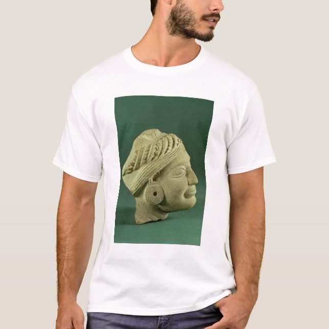 Buffed sandstone turbaned head, Sarnath, 3rd centu T-Shirt (Front)