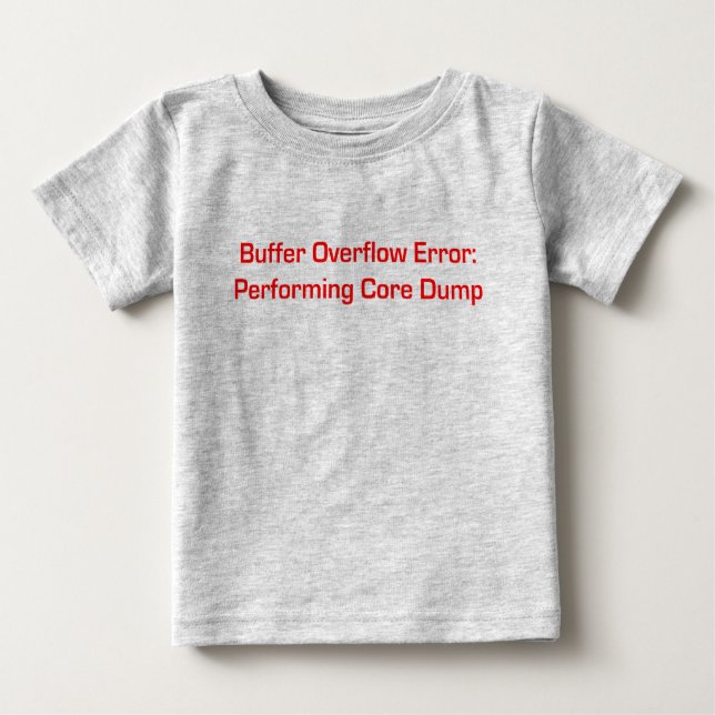 Buffer Overflow Red Baby T-Shirt (Front)