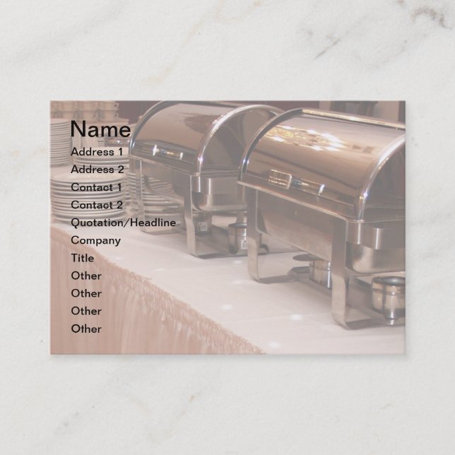 buffet table business card (Front)