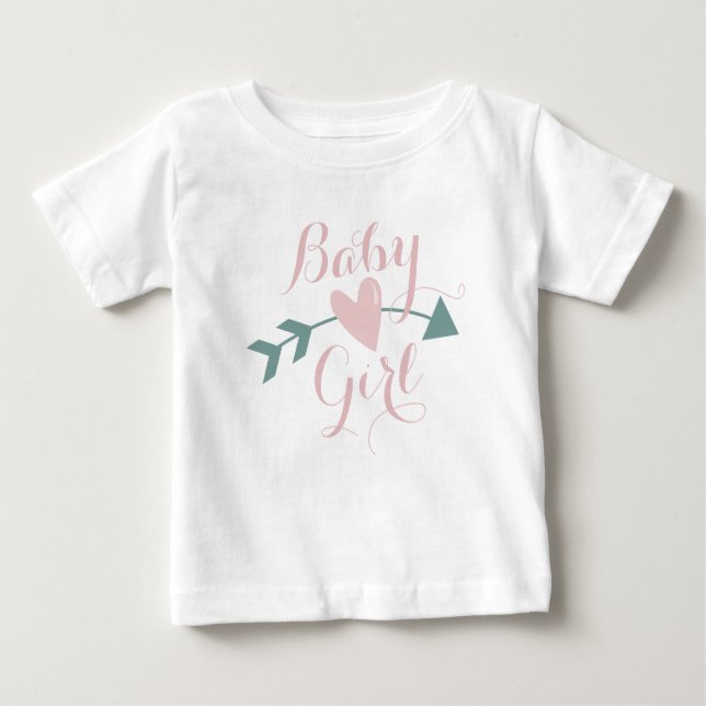 Buffled T With Heart And Arrow Baby T-Shirt (Front)