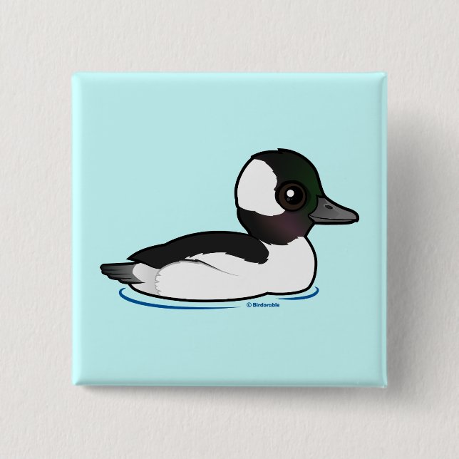 Bufflehead 15 Cm Square Badge (Front)