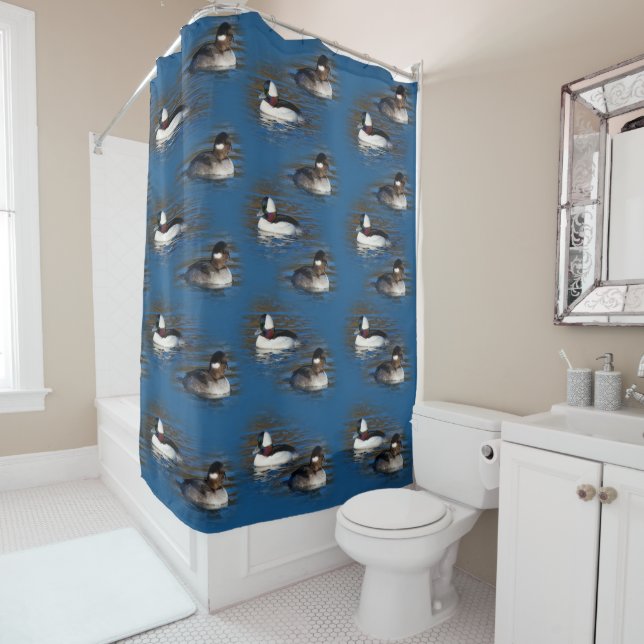 Bufflehead Drakes and Hens at the Pond Shower Curtain (In Situ)