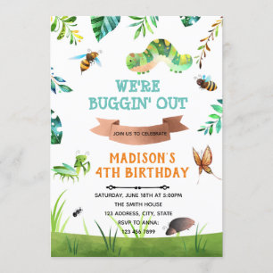 Bug Birthday Invitation
