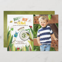 Bug Birthday Invitation Insect Bugs Boy bugging