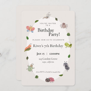 Bug Birthday Party Invitation
