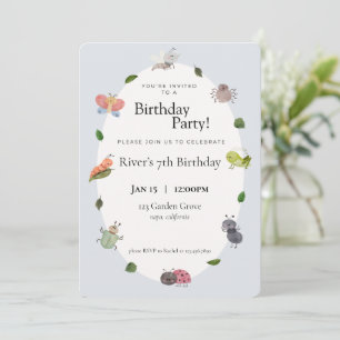 Bug Birthday Party Invitations