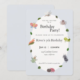Bug Birthday Party Invitations