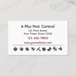 Bug Border, Pest Control Business Card