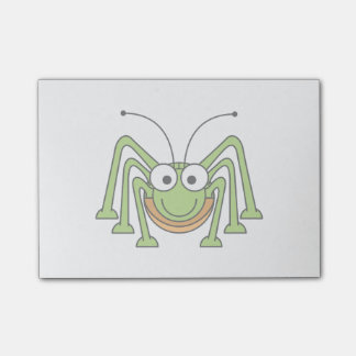 Bug Eyed Grasshopper Cartoon Post-it Notes