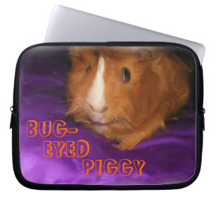 BUG-EYED PIGGY Guinea Pig Laptop Sleeve