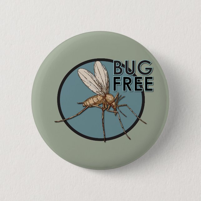 Bug Free - Standard, 2¼ Inch Round Button (Front)