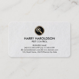 Bug Glass Icon Premium Pest Control Business Card