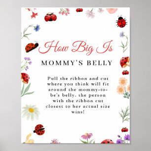 Bug  How Big is mummy's belly Baby Shower Game Poster