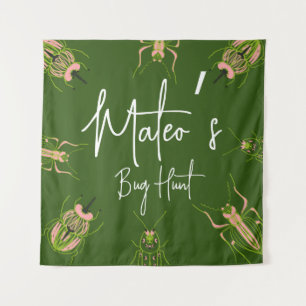 Bug Hunt Insect Birthday Hand Drawn Party  Tapestry