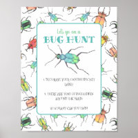 Bug Hunt Party Activity Frameable