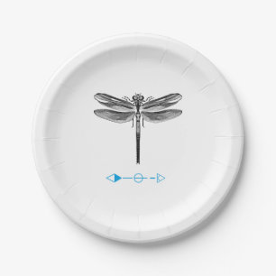 bug insect dragonfly grafic fashion style movie LO Paper Plate