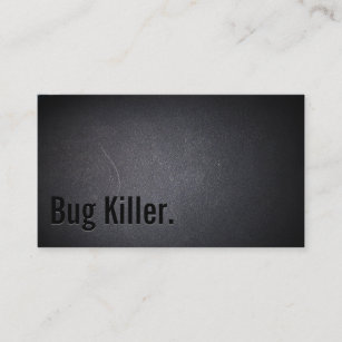 Bug Killer Pest Control Elegant Black Business Card