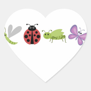 Bug Life Heart Sticker