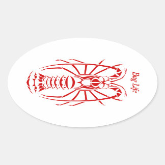 Bug Life Spiny Lobster Decal Oval Sticker