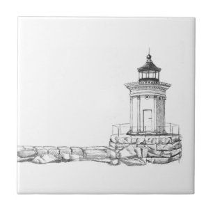 Bug Light Sketch Ceramic Tile