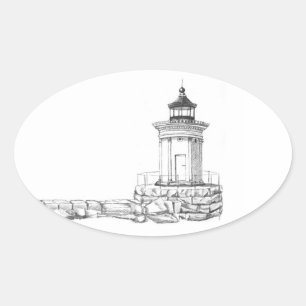 Bug Light Sketch Oval Sticker