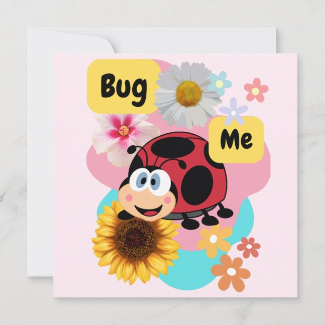 Bug Me: Ladybug  Invitation (Front)