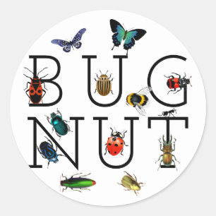 Bug Nut Classic Round Sticker