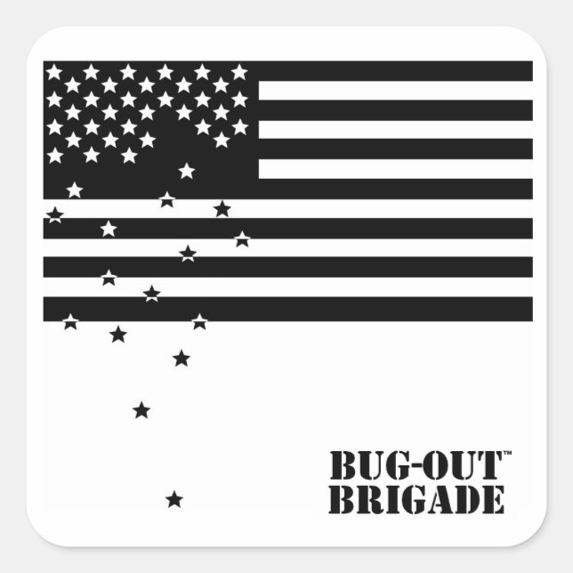 BUG-OUT Brigade Falling Stars Stickers (Front)