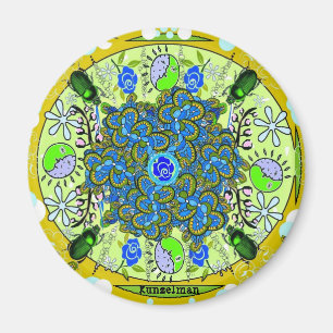 "BUG OUT" MANDALA MAGNET
