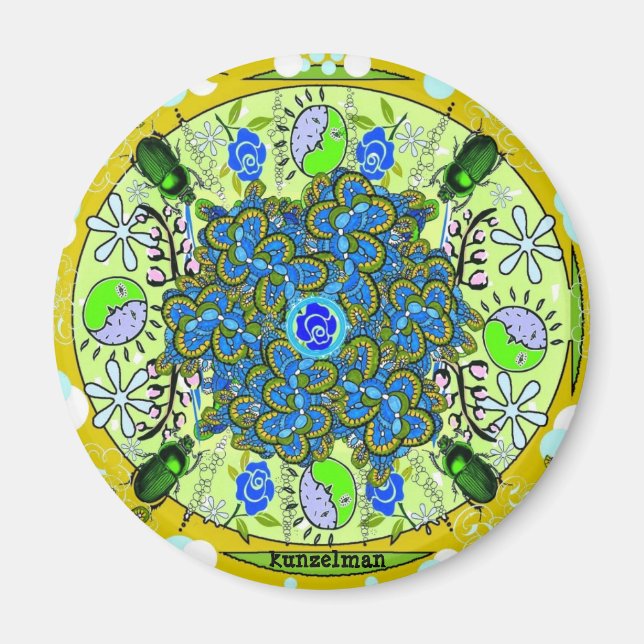 "BUG OUT" MANDALA MAGNET (Front)