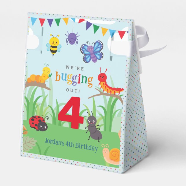 Bug Party Birthday Favour Box (Back Side)