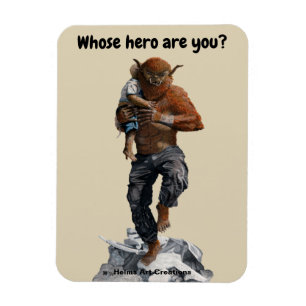 Bugbear Hero Child Rescue Fantasy Flexible Magnet