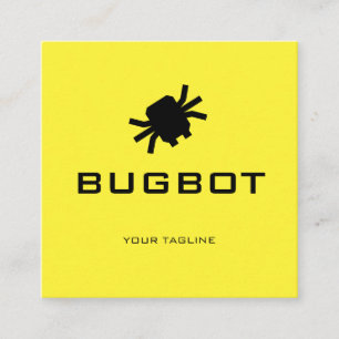 Bugbot Logo Tech or Robotics Brand Square Business Card