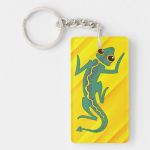 Buggi Green Lizard Artistic Clipart-27847 Key Ring