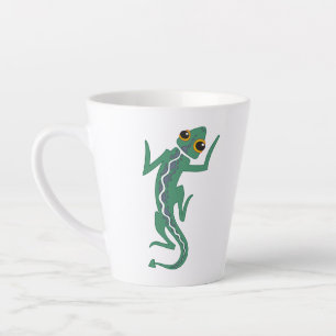 Buggi Green Lizard Artistic Clipart-27847 Latte Mug