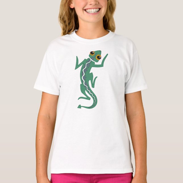 Buggi Green Lizard Artistic Clipart-27847 T-Shirt (Front)