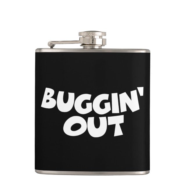 Buggin' Out Hip Flask (Front)