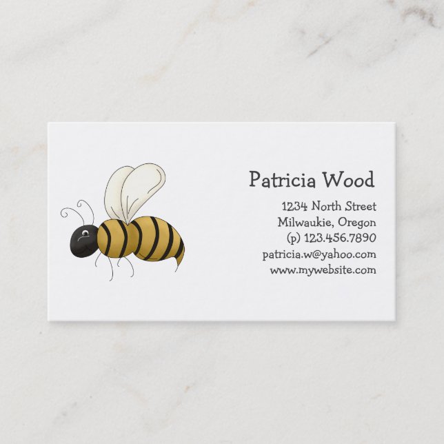 Buggin' You · Bee Business Card (Front)