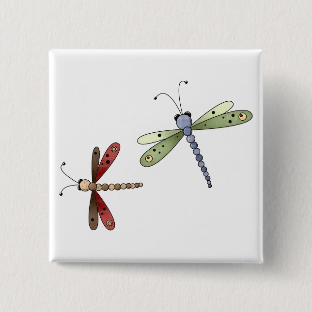 Buggin' You Too · Dragonflies 15 Cm Square Badge (Front)