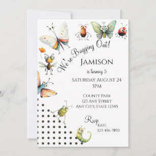 Bugging Out Invitation Bug Birthday Invitation