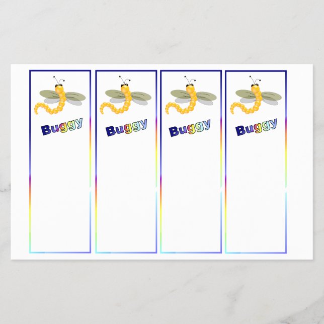 Buggy  Book Mark Flyer (Front)