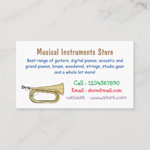Bugle cartoon illustration business card