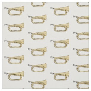 Bugle cartoon illustration fabric