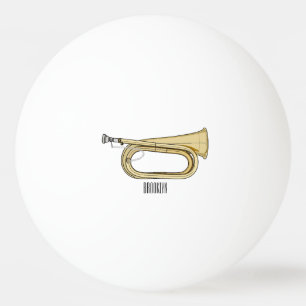 Bugle cartoon illustration ping pong ball