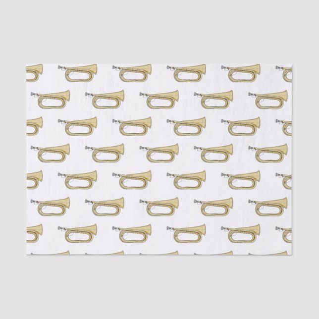 Bugle cartoon illustration  tissue paper (Front)