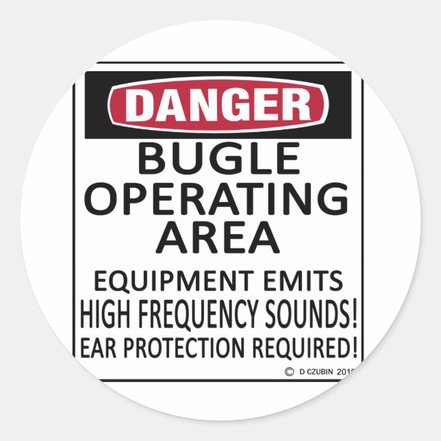 Bugle Operating Area Classic Round Sticker (Front)