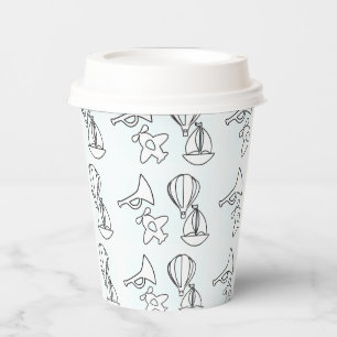 Bugle Plane Boat Air Balloon Kids Paper Cups