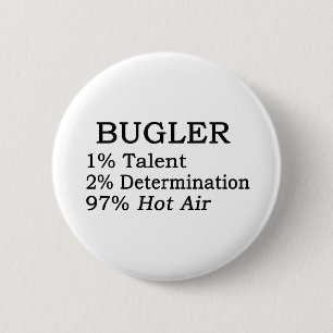 Bugler Hot Air 6 Cm Round Badge