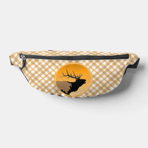 Bugling Bull Elk at Sunset Original Wildlife Art Bum Bags