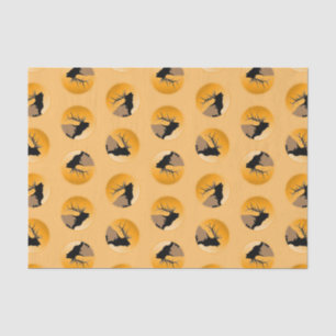 Bugling Bull Elk at Sunset Original Wildlife Art Tissue Paper